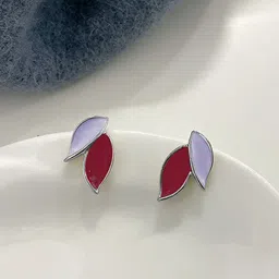 Krelin Silver-Plated Leaf Shaped Studs-12