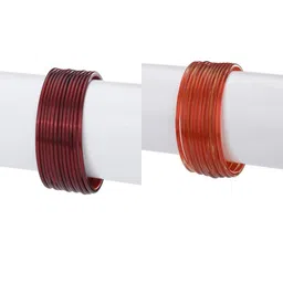 1ST TIME Set Of 24 Maroon Alloy Bangles-picture-49