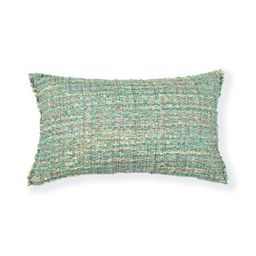 ONSETHOMES Green Self Design Rectangle Cushion Cover-11