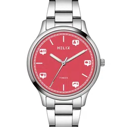 Helix Women Embellished Dial & Stainless Steel Bracelet Straps Analogue Watch TW060HL03T-image-41