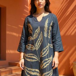 Indo Era Women Ethnic Motifs Embroidered Thread Work Pure Cotton Kurta with Palazzo-picture-20