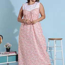 9shines Label Women Embroidered Maxi Nightdress-picture-20
