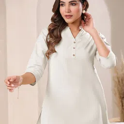 Janasya Women Mandarin Collar Cotton Tunics-picture-10