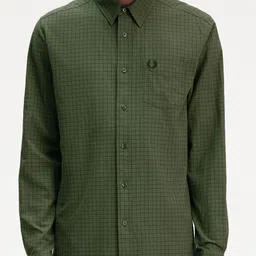 Fred Perry Men Spread Collar Checked Cotton Casual Shirt-image-57