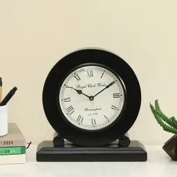 vedas Arhaan Black & White Silent Non Ticking Small Clock-58