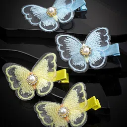 Stoln Girls Set of 4 Butterfly Alligator Hair Clips-33