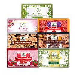 SPARSHAM-NATURE'S TOUCH Set Of 7 Neem- Rose- Saffron- Sandalwood- Shikakai & Reetha-125 g-image-76