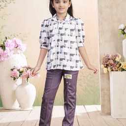 Aarika Girls Printed Top with Trousers-picture-17
