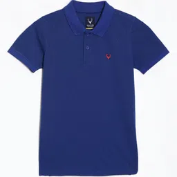 Allen Solly Junior Boys Solid Polo Collar Cotton T-Shirt-image-24