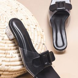 Try Me Buckle Detail Block Heel Sandals-18