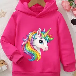 KEESOR Girls Printed Hooded Sweatshirt-picture-36