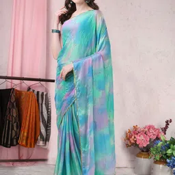 MIRCHI FASHION Embellished Sequinned Poly Chiffon Ready to Wear Saree-picture-7