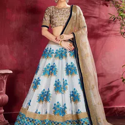DIVASTRI Embellished Sequinned Semi-Stitched Lehenga & Unstitched Blouse With Dupatta-image-23