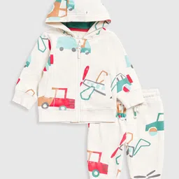 mothercare Boys Printed Pure Cotton Hooded & Jogger-image-49