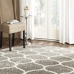 CARPETIFY Grey Geometric Anti-Skid Carpet-image-5