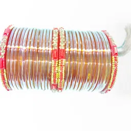 SAVORADE Set Of 28 Gold Glass Bangle-picture-11