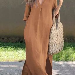 HERE&NOW Satin A-Line Midi Dress-image-90