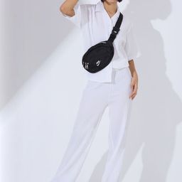 DressBerry Self Design Shirt Collar Shirt With Trousers Co-Ords-picture-9