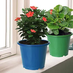 Kuber Industries 3-Pcs Blue & Green Durable Planters-28