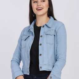 BUY NEW TREND Women Lightweight Denim Jacket with Embroidered-image-94