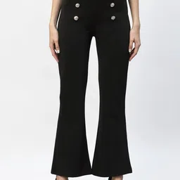 Popwings Women Regular Fit Smart Trousers-image-15