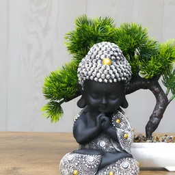 Aura Grey Buddha Idol Showpiece-image-69