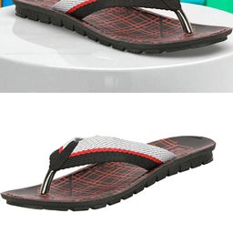 RIFOF Men Red PU Flip Flops-image-74