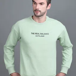 Antiloop Men Printed Round Neck Hooded Sweatshirt-image-69