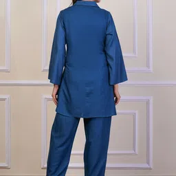 Kaftanize Embroidered Button-Front Co-Ord Set image 3