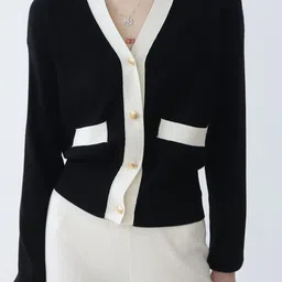 StyleCast Women Ribbed Contrast Trim Cardigan-picture-6
