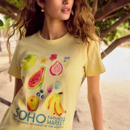 NEXT Graphic Printed Pure Cotton T-shirt-image-87