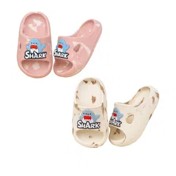 ONFEET Unisex Kids Set Of 2 Striped Slip-On Flip Flops-picture-26