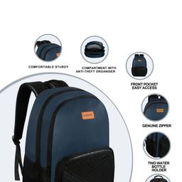 BIGBERRY Men Leatherite Backpack with Multiple Compartments image 2