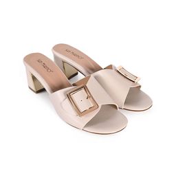 San Marino by Shoe Bank Women Buckle Slip On Block Sandals-image-48