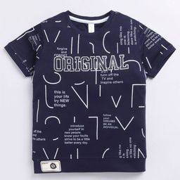 Ginie Boys Typography Printed T-shirt-image-23