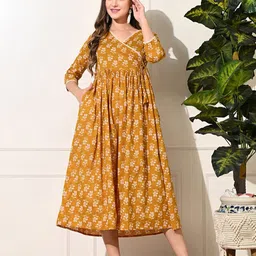 KALINI Women Ethnic Motifs Printed A-Line Midi Dress-image-54