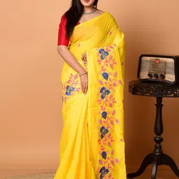 HOUSE OF ARLI Ethnic Motifs Embroidered Saree-picture-49
