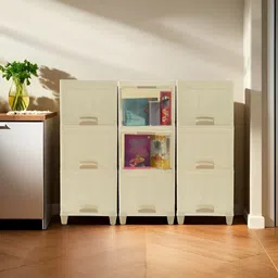 RUBOXA Cream-Coloured Set of 6 Regular Drawer Organiser Organisers-11