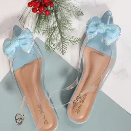 Retro Walk Wedge Pumps with Bows-44
