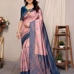 Vastravatika Floral Woven Design Zari Kanjeevaram Saree-picture-40