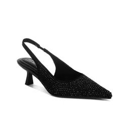London Rag PU Kitten Pumps-58