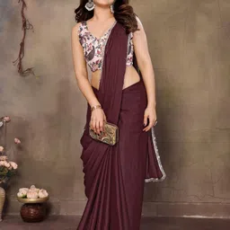 SILKWEAR Pure Georgette Saree With Mirror Work Border-picture-12
