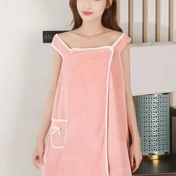 BREVARD Beige 300 GSM Square Neck Bath Robe-picture-31