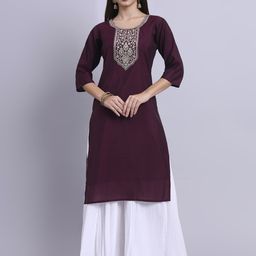 BANJANAN Women Ethnic Motifs Yoke Design Thread Work Kurta-image-73