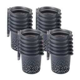 Aura Black 10 piece Geometric Plastic Bath Accessories Set-29