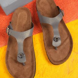 MOZAFIA Women Solid T-Strap Flats-image-53