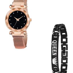 Gopal Shopcart Unisex Embellished Regular Analogue Watch With Bracelet - GR_379_12 Queen-image-53