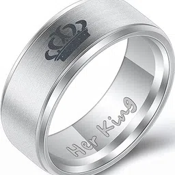 Moneekar Jewels Men Silver Stainless Steel Ring-39