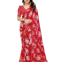 Moda Rapido Floral Poly Georgette Designer Saree-image-58