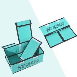 Kuber Industries Green Set of 4 Regular Multi-Utility Organisers image 3